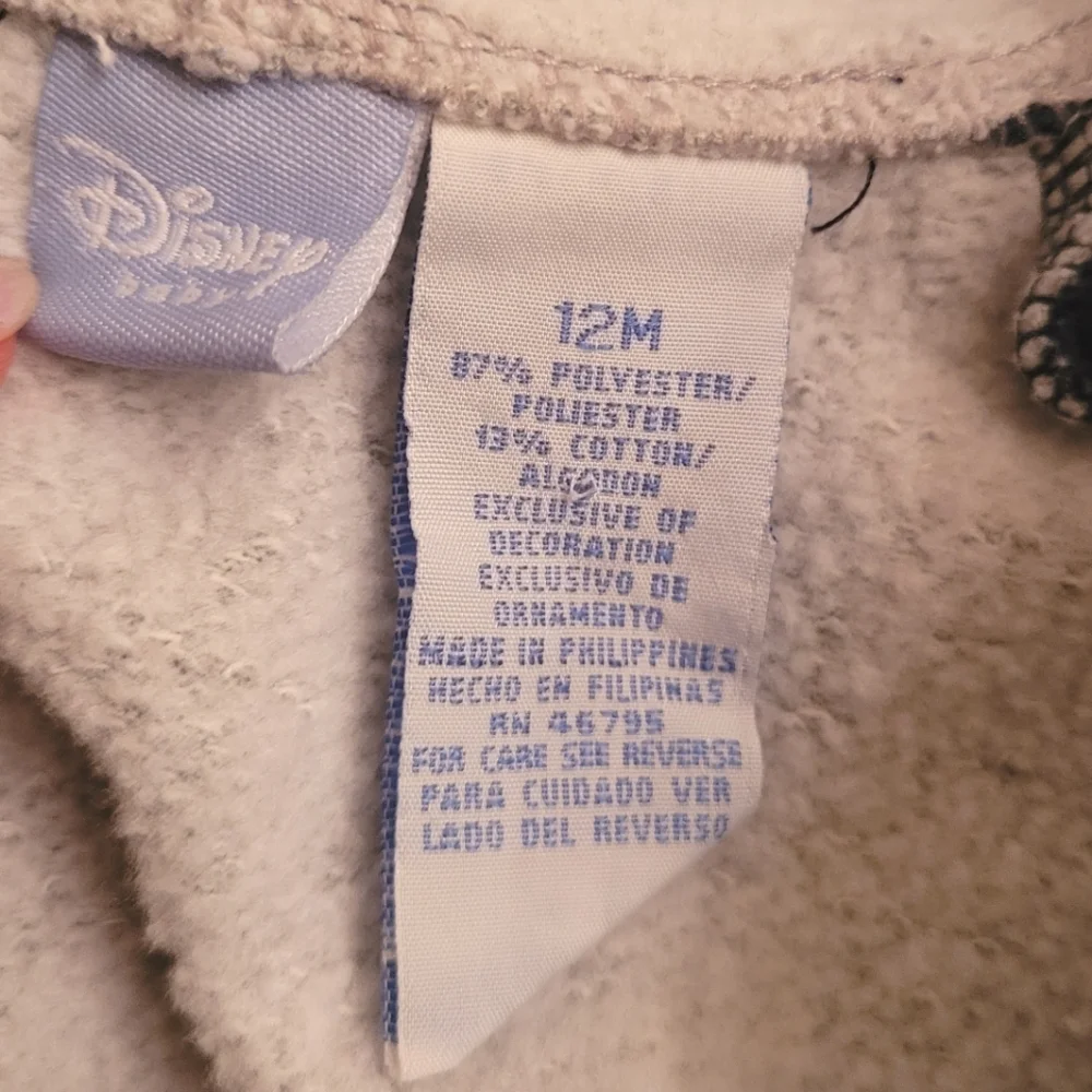 Vintage 1990s Y2K Disney Winnie the Pooh zip-up infant hoodie hooded sweatshirt
